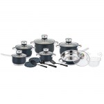 Herenthal Σετ μαγειρικά σκεύη και εργαλεία κουζίνας σε μαύρο χρώμα 18 τμχ HT-1801BBL